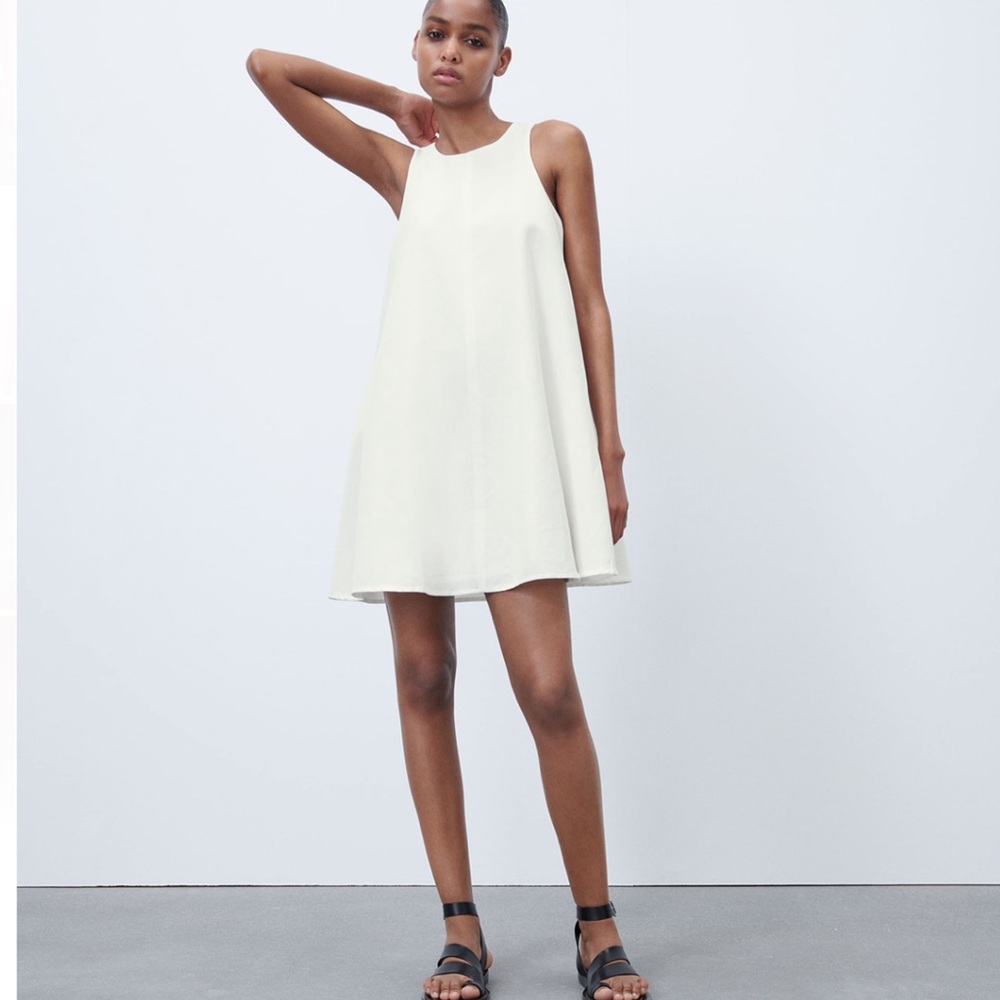 NWT ZARA LINEN BLEND DRESS